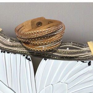 Vintage Art Deco Inspired Costume Jewelry Bundle with Nakamol Wrap Bracelet